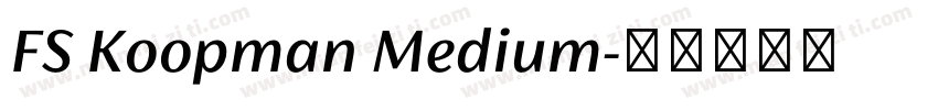 FS Koopman Medium字体转换